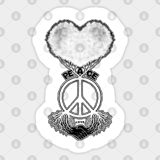 Peace symbol with tree peace sing Sticker by Artardishop